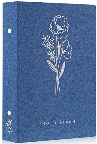 Lanpn Album Fotografico 10x15 300 con Tasche, Biancheria Porta Foto Album Portafoto Orizzontali Tascabile Tasca Blu