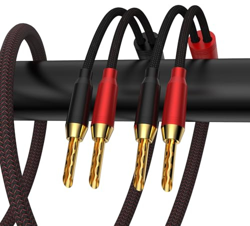 Brollitest 1 Paar 3m HIFI Lautsprecherkabel mit BFA Bananensteckern