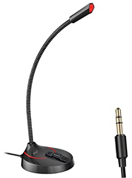 Parliky Mikrofon Tischhalterung Mit Rundbasis Flexibles Gooseneck Für Online-konferenzen Broadcasting Podcasting Schwarz