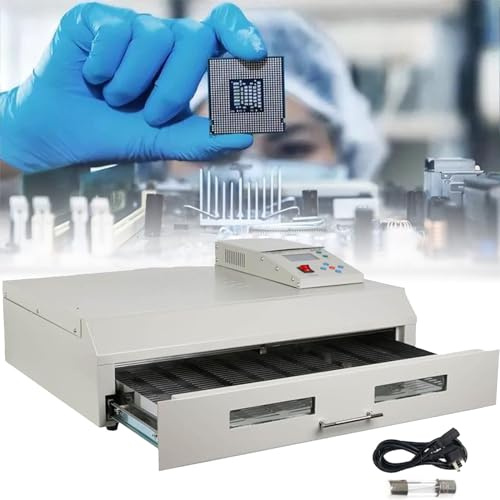 DPQYJPP T962 800W Desktop-Reflow-Ofen-Lötstation, Lötmaschine, Infrarot-Heizung, PCB, SMD, SMT, BGA, Nacharbeitsstation, Werkzeug, Lötbereich, Schubladentyp, bleifreie Reflow-Lötmaschine,T-962c