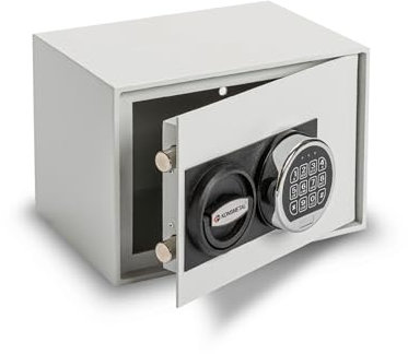 Konsmetall - Tresor Kolibri 2.0 20 S1, Elektronischer Safe für Zuhause, Möbeltresor 20,5 x 29,8 x 21,3 cm, Box Mit Elektronischem Codeschloss, Gesamttürstärke 40 mm - Lichtgrau