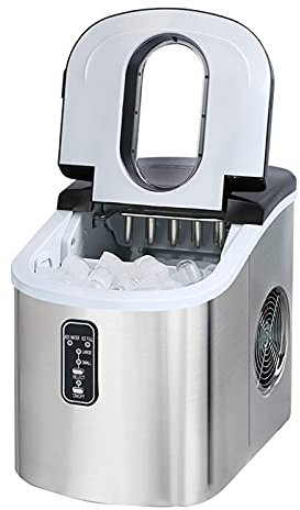 Encimera eléctrica para hacer cubitos de hielo, encimera portátil para hacer cubitos de hielo, máquina para hacer hielo en encimera, hielo suave, función de autolimpieza, apto para fiestas en casa (C