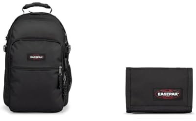 EASTPAK - TUTOR - Rucksack, 39 L, Black (Schwarz) & Crew Single - Geldbörse, Black (Schwarz)