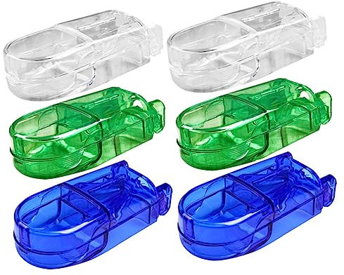 FOYTOKI 6stücke Pillenspalter Tablettenschneider Splitter Cutter Für Kleine Pillen Kapseln Vitamine Förmigem Design Rutschfester Kerbe Einfache Tabletteinteilung