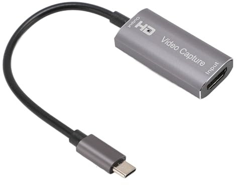 Bewinner Carte de Capture Vidéo, Carte D'enregistrement Vidéo USB C vers HDMI 4K 1080P, Dispositif de Capture Vidéo pour Enregistreur Vidéo de Streaming en Direct de Jeu, Prise en Charge