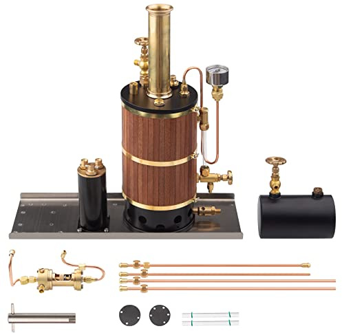 BAUBAUPLAY Stirling Motor Kit Caldera Vertical Caldera Vapor Modelo para Barco Máquina de Vapor Modelo Motor Educación Ciencia Kit Juguetes