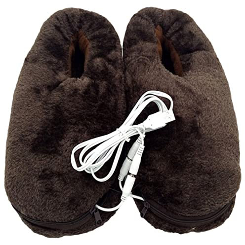 BESPORTBLE Chaussures Chauffantes Usb Pour Hiver Pantoufles Chauffantes Intérieures Rechargeables
