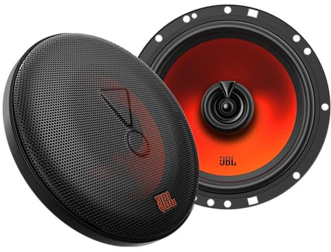 JBL Stage1 62 Gen2 Haut-parleurs coaxiaux 2 Voies 6,5 Pouces 50 W RMS, 400 W crête, 4 Ω, 89 DB, 55 Hz–20 kHz, Membrane Plus One™ polypropylène, Tweeter PEI, Son Clair et Puissant, Installation Facile