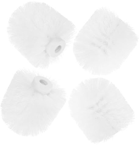 Anneome Testine di Ricambio per Spazzole Bagno in Plastica, Set 4 Pezzi, Accessori per Strumenti di Pulizia, Sostituzione Pratica per Spazzole da Bagno, Dimensioni Compatte per Uso Domestico