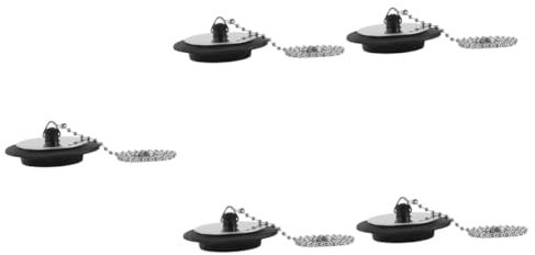 NUOBESTY 5 Pezzi Scarico Bagno con Catena per Vasche e Lavandini Resistente Alla Corrosione e Facile da Installare con Catena