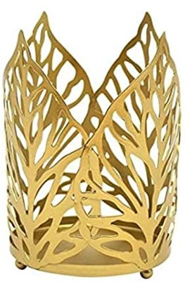 Prettiee Kerzenhalter Kandelaber Kerzenständer Kerzenhalter Moderner Stil Kerzenständer Tischdekoration (Gold 11,5 * 15 cm)
