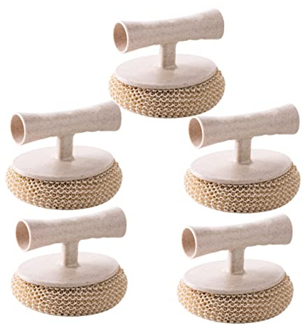 Anneome 5 Piezas Cepillos de Limpieza Cortos para Cocina Cepillos Multifuncionales para Fregaderos Platos y Áreas Difíciles Vitrocerámicas y Utensilios de Cocina