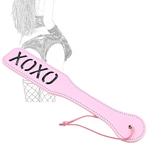 TRQOYTU SM Paddle Flogger Erótico Látigo Bondage Paleta De Azotes De Cuero Con Correa Para La Muñeca Masaje Juego De Roles Fetiche Cosplay Juguete Sexual Para Mujeres Hombres Y Parejas Extremo