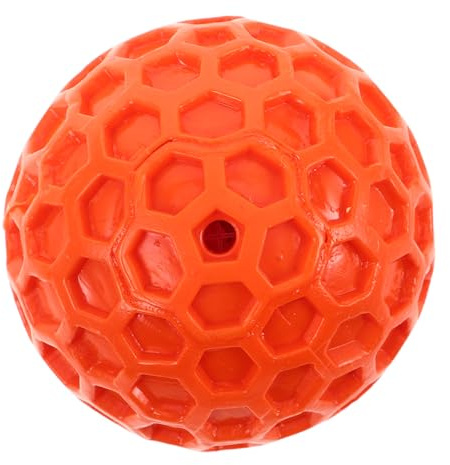 Mipcase Pelota para Perros Pequeña de Goma Resistente con Diseño de Panal Juguete Chirriante para Cachorros Fácil de Limpiar para Interiores y Exteriores
