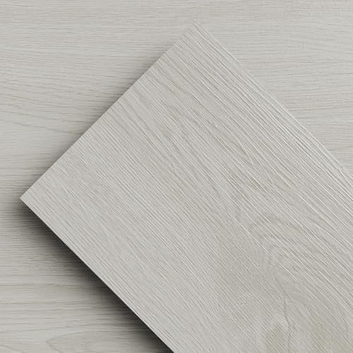 ATOPOSE PVC Bodenbelag Selbstklebend Eiche-Elfenbein Holzoptik – 36 Dielen 5,02 m², Wasserfest Linoleumboden für Küche & Wohnzimmer