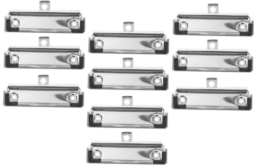 STOBAZA 10 pièces Lot de Clips Métal pour Porte-documents Suspension Pince Fixation Documents Perforés pour Bureau École et Cuisine