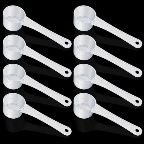 TIESOME 8 Pcs Protein Scoop, 10ml Measuring Scoop with Markings