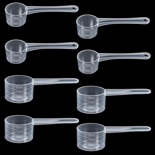 cobee Juego de 8 cucharas medidoras, cucharas medidoras de plástico, tazas medidoras para hornear, cucharas medidoras y tazas para catering en casa, herramienta de cocina multiusos (estilo A)