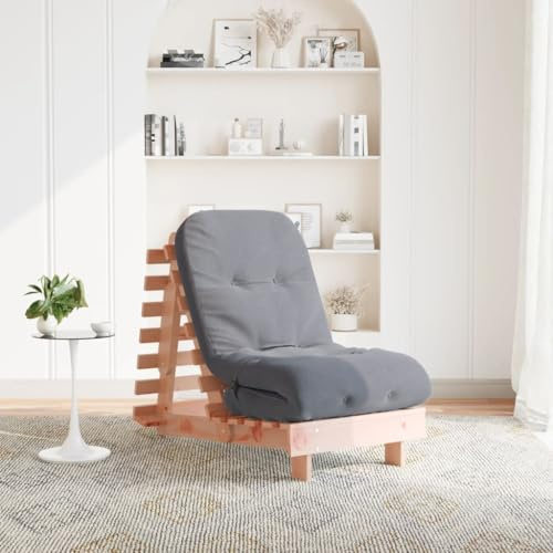 Genérico Futón sofá Cama con colchón Madera Maciza Douglas 60x206x11 cm,Mobiliario,Futones,846749