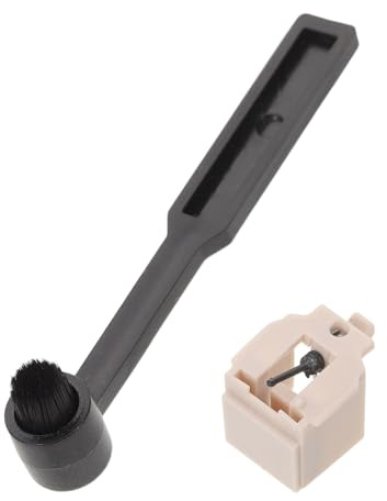 UPKOCH Set Pulizia Giradischi 2 in 1 Spazzola per Dischi in Vinile Antistatica e Spazzola per Stilo, Accessori per Giradischi Compatibili, per Manutenzione e Protezione Stilo del Lettore