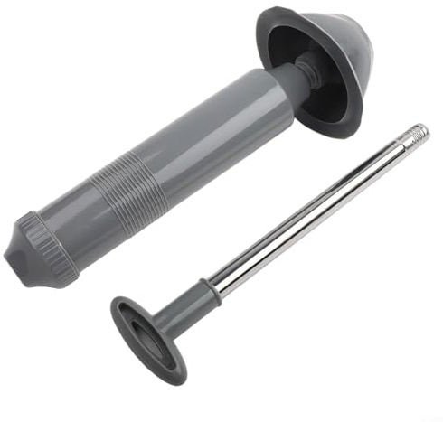 Pistone ad aria ad alta pressione, 1 pezzo, pompa per la pulizia di scarico per WC, lavandini e scarichi, potente azione di sblocco, robusta struttura in ABS, strumento idraulico domestico (grigio)