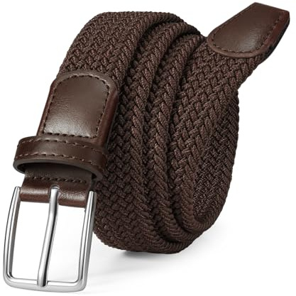 JasGood Stoffgürtel Elastischer Geflochtener Gürtel Herren, 3cm Stretch Gürtel für Herren