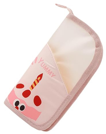 Genérico Vertikale Kosmetiktasche, wasserdicht und faltbar, Organizer zur Aufbewahrung von Schreibwaren, für Lippenstift, Pinsel, Reisen, Bad, Hotel, Outdoor, Camping, Ausflüge, Fitnessstudio, Rosa
