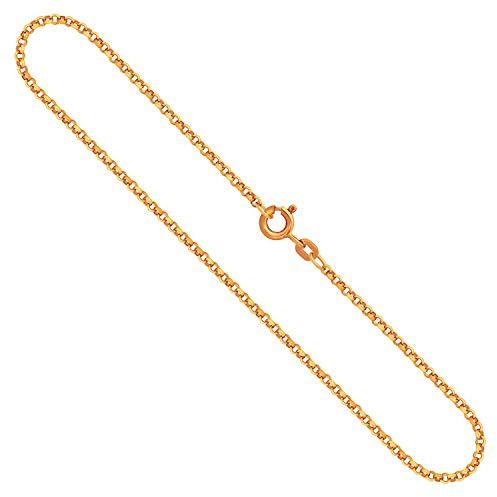 EDELIND Goldkette Damen Herren Echt Gold 2 mm Erbskette 333, 375, 585 oder 750 aus Gelbgold, Kette Gold mit Stempel, Halskette Schmuck Geschenkbox