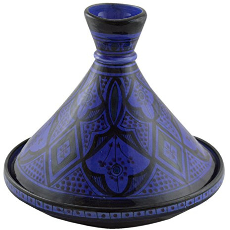 Moroccan Handmade Serving Tagine Exquisite Ceramic With Vivid colors Original large 12 inches Across