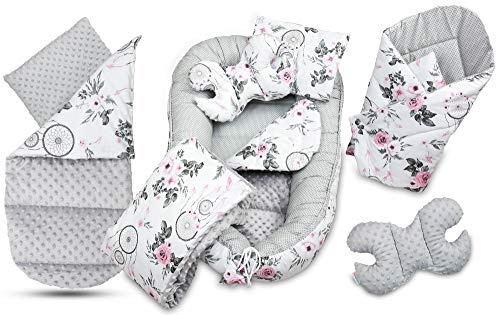 BABYMAM SET BABYNEST NEST BABYNESTSCHEN KOKON 6 IN 1 TRAUMFÄNGER IN BLUMEN 6 TEILE