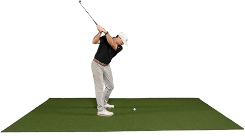 All Turf Mats® 6x12 Fairway Golf Mat – Residue-Free Nylon Turf for Chipping or Rubber Tees, Flexible 5mm Foam Padded Backing, Golf Simulator Mat