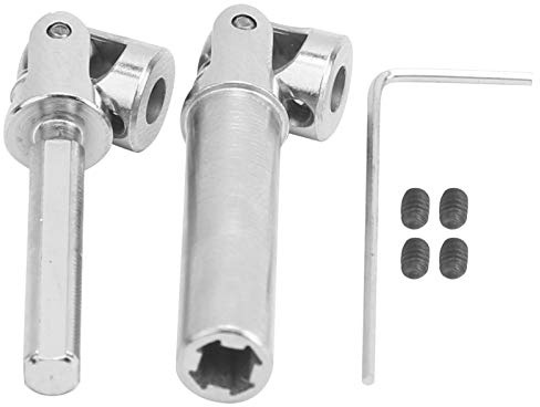 Eje de transmisión 1/10 RC, 50-65 mm Eje de transmisión Central Trasero, Spare Parts para Accesorios de Camiones, compatible con WPL D12 y Modelos RC 1/10