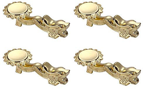 ASDUU Dinner Spoons Forks Knives Rest Rack,4 Pcs Chopstick Rests Tableware Holder, Metal Dragon Shaped Dual Use Chopsticks Holders for Restaurants, Steak Knife Stand Table Decorate (Gold)