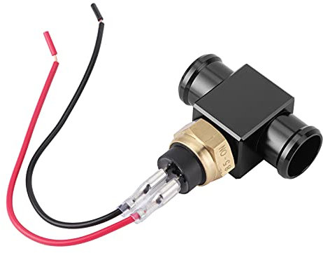 Termostato Interruttore Temperatura Acqua Radiatore Ventola Refrigerante Sensore Temperatura per Moto ATV Fuoristrada Quadro Strumenti Automobilistico Temperatura Dell'acqua (Nero con cinturino regola