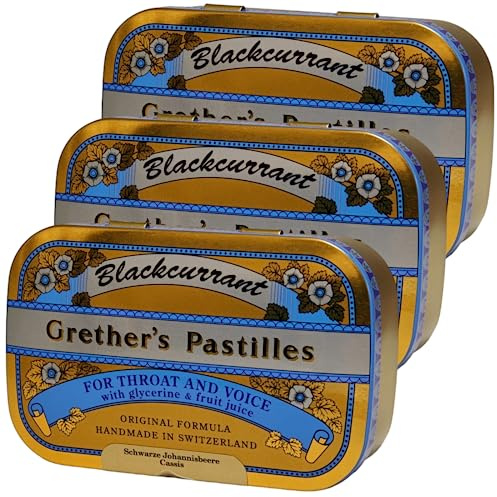 Grether's Pastilles Blackcurrant I 3 x 110 g im Sparset I plus Pharmaperle give-away