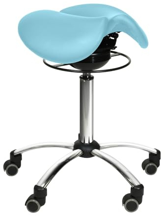Teqler Sattelhocker mit Swing-Mechanismus hellblau