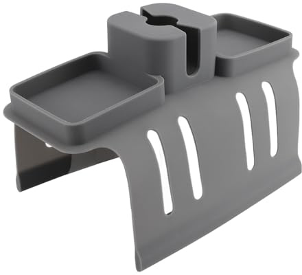 Fdit Bandeja Portavasos de Silicona para Sillón Reclinable, Uso Práctico y Multifuncional, Hermoso y Práctico, Gris