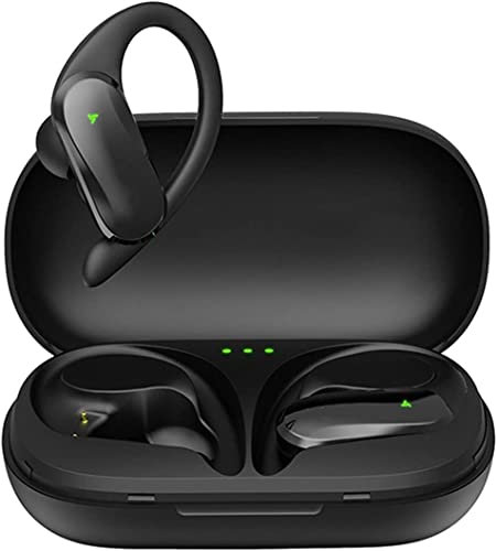 GeRRiT Cuffie wireless Bluetooth 5.0 True Wireless Sport Aurberi in-Ear Aurberi impermeabili Auricolari Touch Control Cuffie di basso profondo con Earhook for Allenamento in palestra