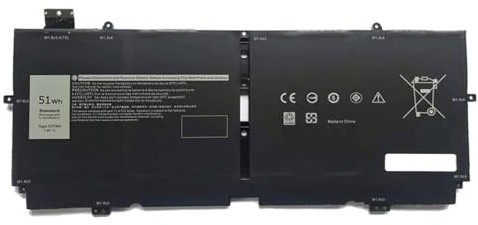 7.6V 51Wh 52TWH Laptop-Akkus für Dell XPS 13 7390 9310 2-in-1 Series D1505TB D1705TW D1705S D1805S P103G P103G001 P103G002