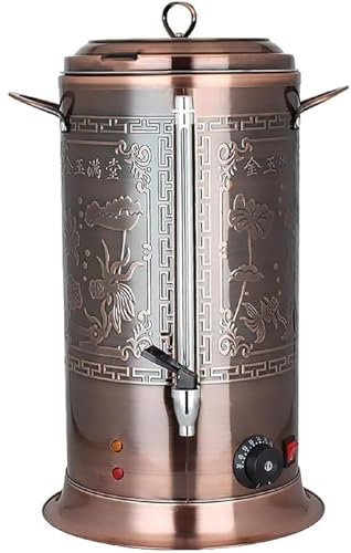 Mavdecll Hot Water Dispensers, Large Instant Stainless Steel Boiler Dispenser, Antique Copper Color, Temperature Control 30-120℃, Electric Commercial Urn for Tea, Coffee & Milk