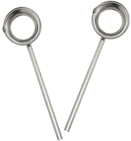 Mikinona 2pièces Louche Inox à Long Manche Avec Bec Verseur Louche De Cuisine Multi-usage Haute Capacité Pour Plantes Et Soupe Ustensile Résistant Et Sécurisé