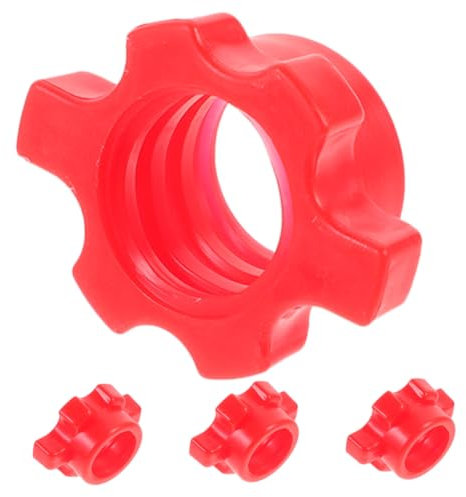 POPETPOP 4pcs Barbell Clamps Screw Lock Collars Barbell Clips Weight Lifting Gym Accessories for Home Workout Equipment Dumbbell Bar Accessories