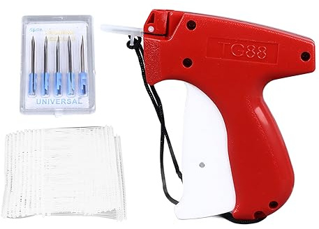 Phefop Preisschild-Befestiger, Einfache Bedienung, Aufwandssparendes PVC-Tag-Befestiger-Set mit 1000 Widerhaken und 5 Nadeln Bekleidungsgeschäft, Q6wmru49ke