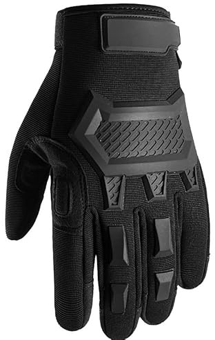 JNGUOSICN Guanti da moto, sportivi, con dita intere, per touch screen, guanti da ciclismo, uomini e donne, per sport all'aria aperta, resistenti, protezione per nocche per moto, MTB, escursionismo,