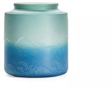 Barattolo per alimenti in ceramica Scatola da tè in ceramica, contenitore per il tè, lattina grande sigillata in ceramica, contenitore per la casa personalizzato Half A Catty, tè creativo retrò (A)