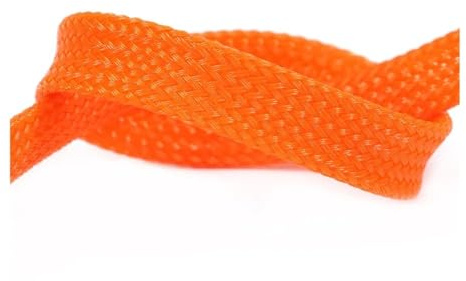 1~50m Orange PET Braid Sleeve 2/4/6/8/10/12/14/16/20/25/30/40mm High Density Snake Skin Sleeving Wrap Sheath For Electric Cables(2MM_1 METER)
