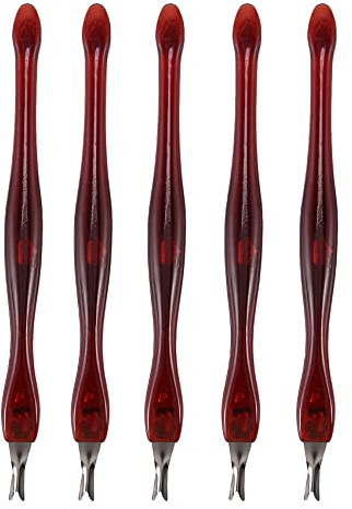 Pqahffowr 5 pezzi tagliacapelli a forcella per pelle morta Coltello da buccia per rimozione delle cuticole, strumento per nail art strumento manicure per unghie da strumento di trucco