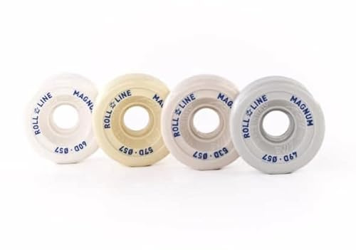 L'ESTEL SKATES - Roll Line - Roll-Line Magnum - Juego de 8 Ruedas +16 Cojinetes para Patinaje artístico sobre Ruedas para Patinaje Libre. Diámetro 57 mm. (57D)