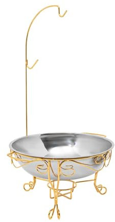 Buffet Speisewärmer Buffettablett, 6-Liter-Speisenwärmer-Set mit Hängedeckel und Brennstoffbehälter, Buffet-Serviertablett aus Edelstahl