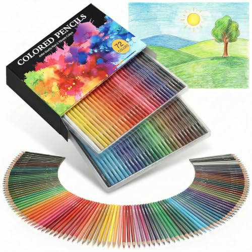 TMOL 72 Buntstifte Set, Buntstifte für Erwachsene & Malbücher mit weichem ölbasiertem Kern, Farbstifte Set zum Skizzieren, Blending & Layering, Art Supplies für Teenager, Anfänger & Künstler